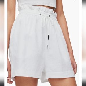 Lily Linen Paperbag Shorts ALLSAINTS Nordstrom Summer 2023 size 12 Large